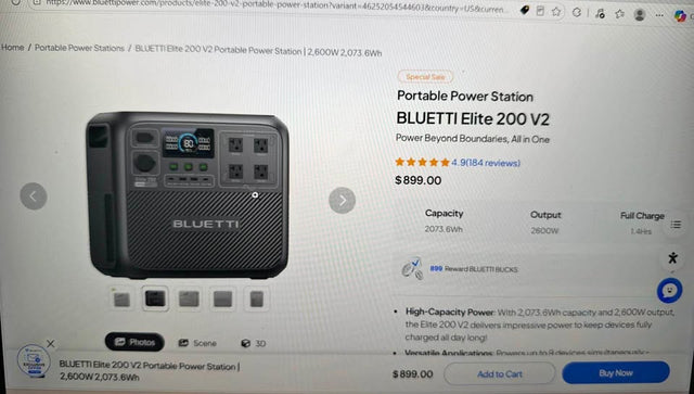 BLUETTI Elite 200 V2 Portable Power Station in Kew Gardens, NY (photo 1)