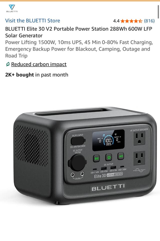 Bluetti Elite 30 v2 Power Station in Beaverton, OR (photo 4) — photo 4
