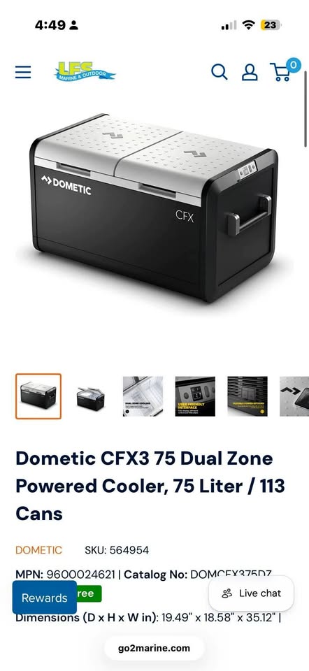 Dometic CFX3 75DZ Dual Zone Fridge/Freezer in Greeley, CO (photo 1)
