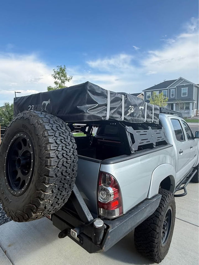 23Zero Breezeway 62 RTT & upTOP Overland TRUSS Mid-Height Bed Rack | 2nd-3rd Gen Tacoma (5' Bed) — photo 2
