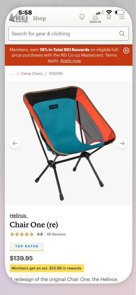 REI Helinox Chair ONE (re) (photo 4) — photo 4