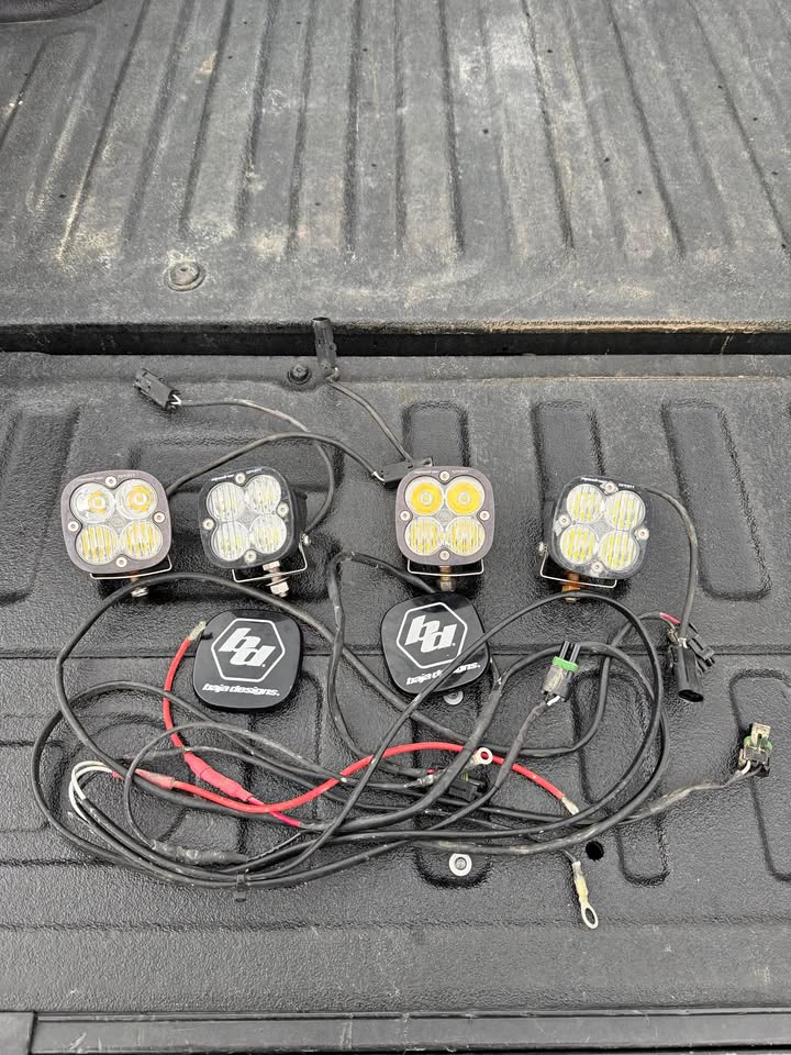 (4) Baja Designs Squadron Sport Lights and wiring with 2 covers in Lititz, PA (photo 1)