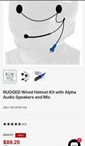 Rugged radios wired helmet kit