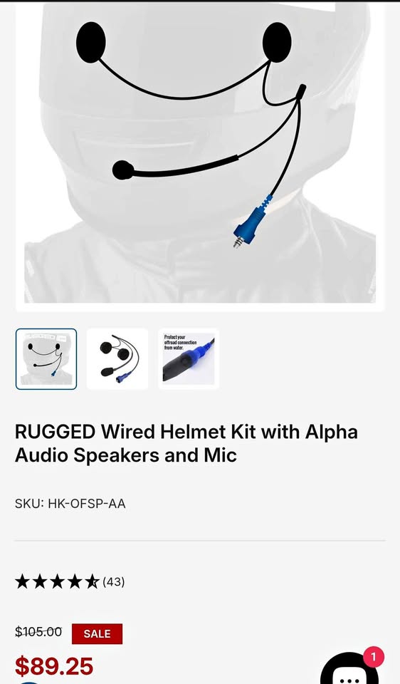 Rugged radios wired helmet kit in Casa Grande, AZ (photo 1) — photo 1