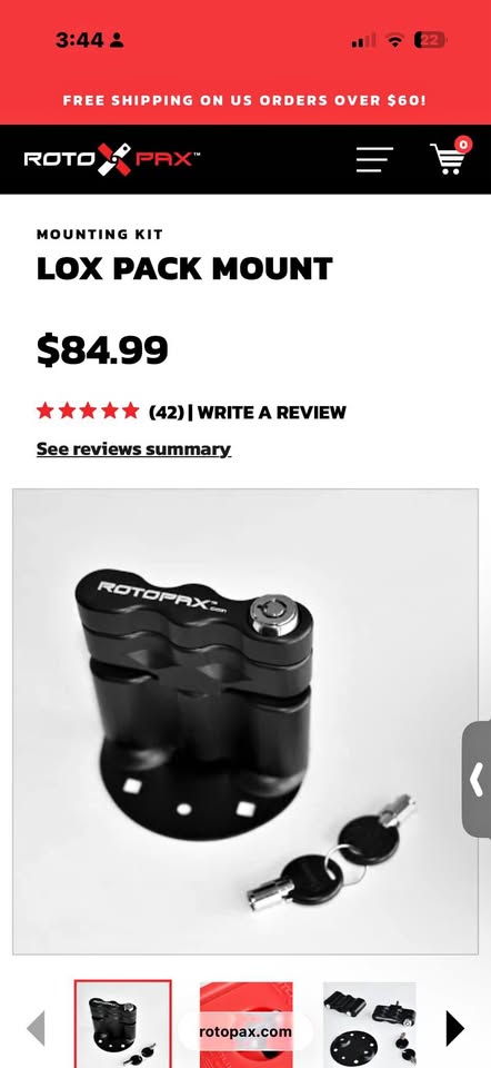 Rotopax Mounts - Locking