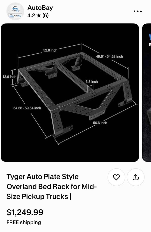 Overland Vehicle Systems HD Nomadic Extended Soft Shell Rooftop Tent with Tyger Auto Plate Style Bed Rack in Portland, OR (photo 5)