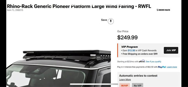 Rhino Rack Wind Fairing (Large) in San Antonio, TX (photo 1)