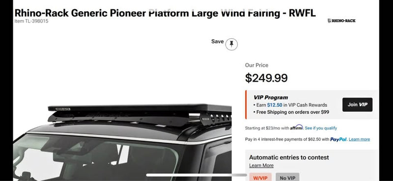 Rhino Rack Wind Fairing (Large) in San Antonio, TX (photo 1) — photo 1