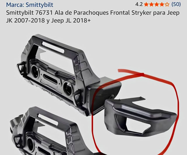 Stryker wings only smittybilt jeep bumper in Perris, CA (photo 1)