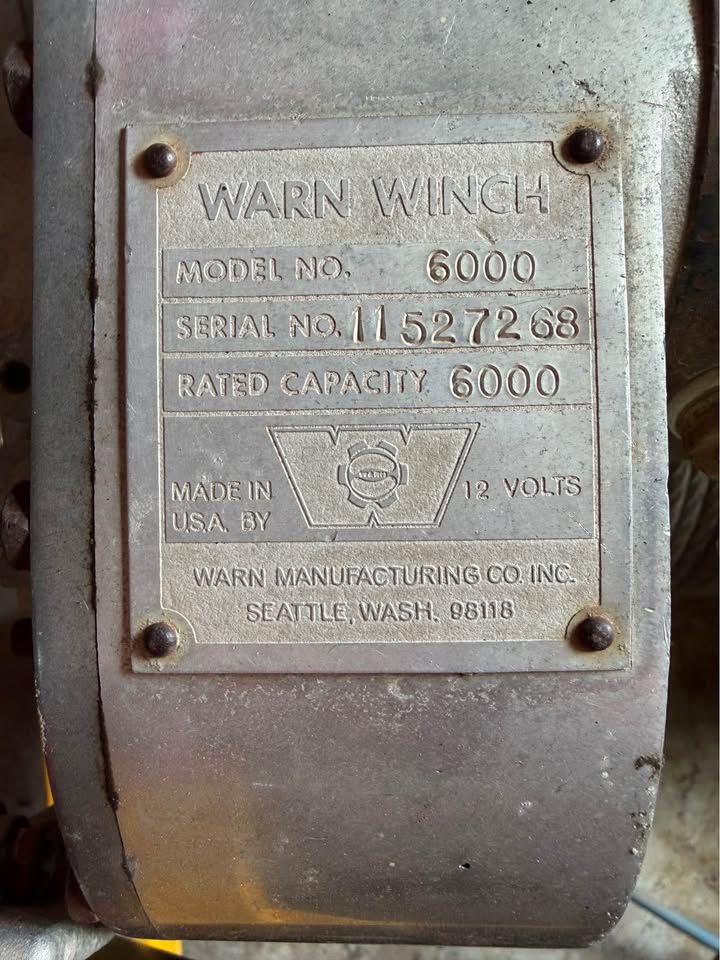 Vintage Belleview-Warn 6000 1bs. Winch in Rigby, ID (photo 8)