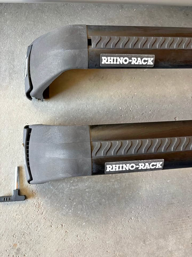 Rhino-Rack SG Roof Rack for Rain Gutters Vortex Aero Crossbars, Aluminum - Black in Arvada, CO (photo 1)