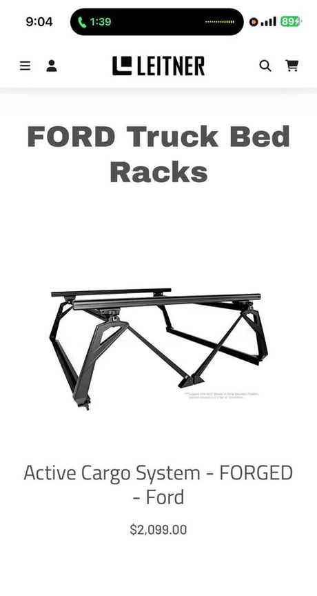Leitner Designs Ford Active Cargo System Truck Bed Rack with accessories in Colorado Springs, CO (photo 2)