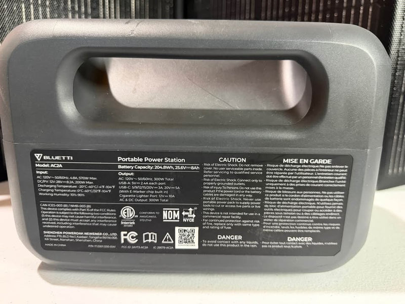 Bluetti AC2A Power Station w/ Sokiovola 120W Portable Solar Panel for Camping or outdoor activities in Commerce City, CO (photo 3) — photo 3