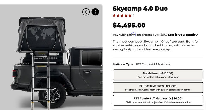 Brand new: iKamper Skycamp 4.0 Duo Rooftop Tent with RTT Comfort Mattress in Bend, OR (photo 6) — photo 6
