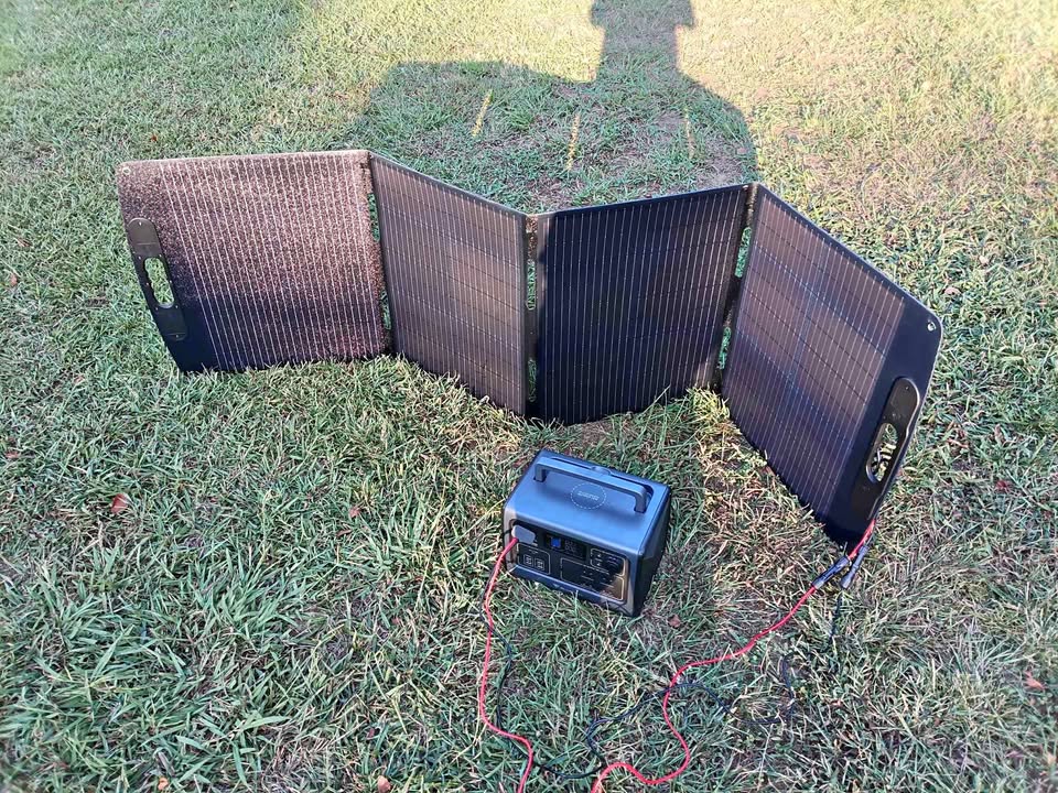 Bluetti EB55 Portable Power Station with new Solar Panel .only use one time in Clarksville, TN (photo 1) — photo 1