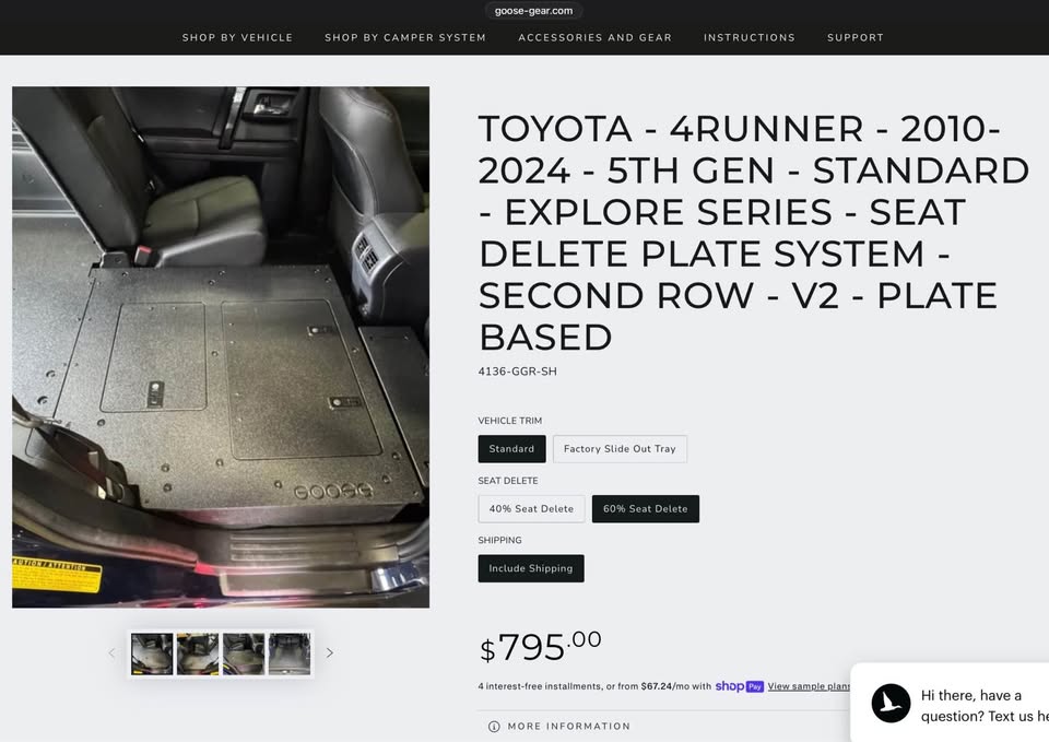 Goose Gear 5th Gen 4Runner Drawer Module with 60% Seat Delete in Buckeye, AZ (photo 6)