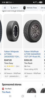 Falken Wildpeak A/T 3WA 20" in Spokane, WA (photo 6)