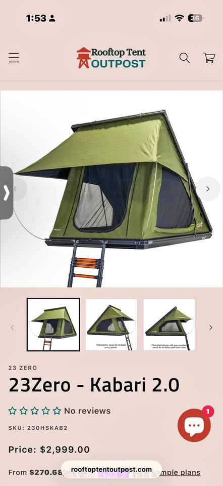 23Zero Kabari 2.0 Roof Top Tent in Brighton, CO (photo 1) — photo 1