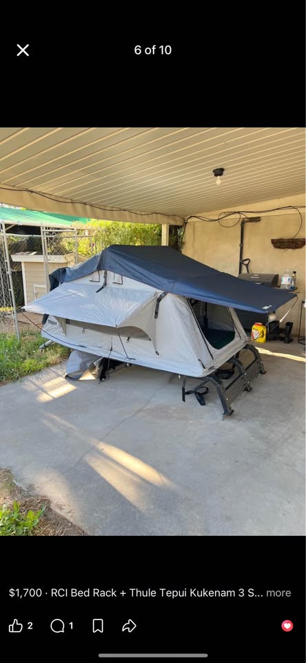 RCI Bed Rack + Thule Tepui Kukenam 3 S in Ogden, UT (photo 4) — photo 4