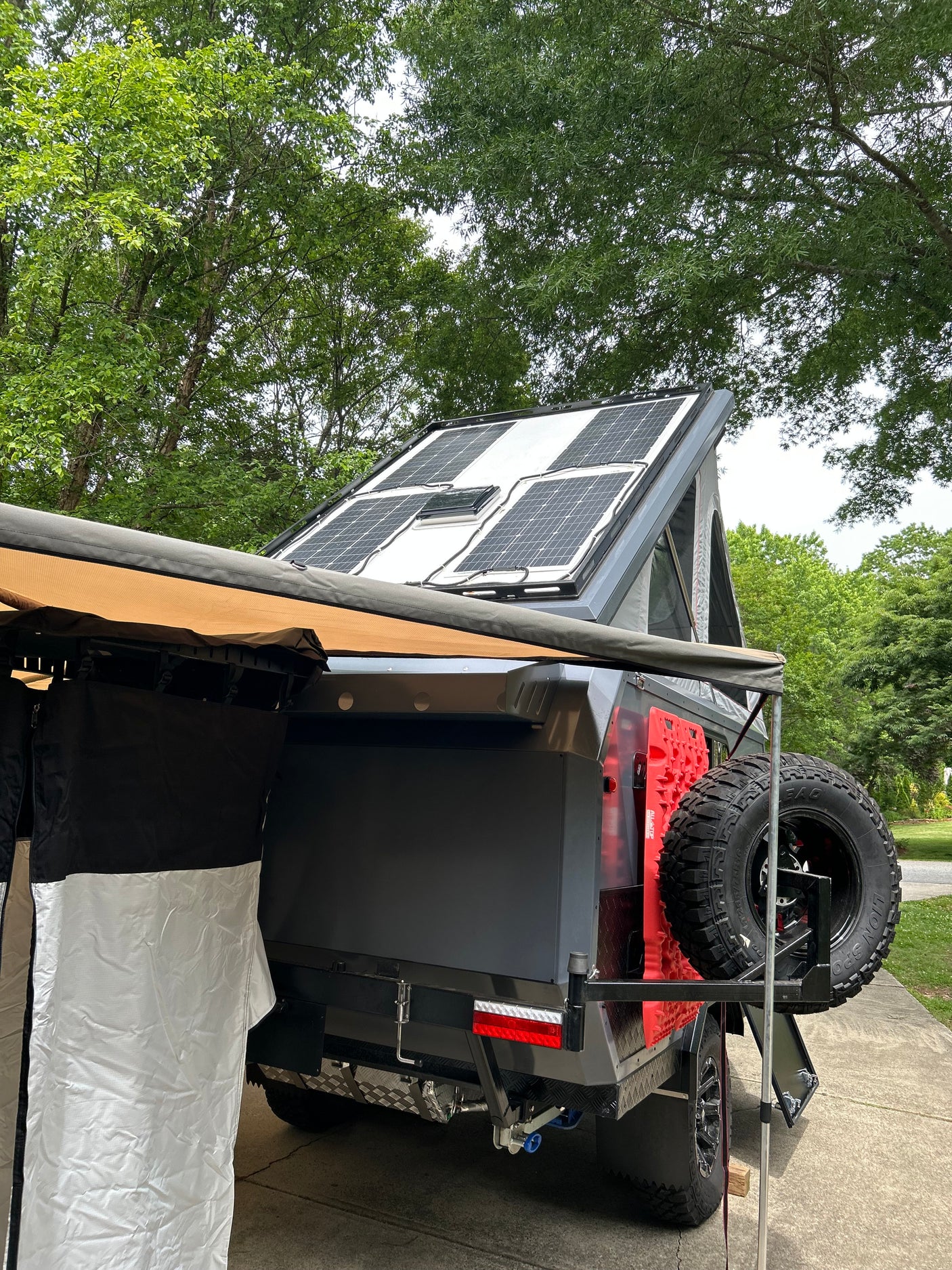 Adventure-ready off-road RV rental with solar panels, awning, and recovery gear. Perfect for off-grid camping.