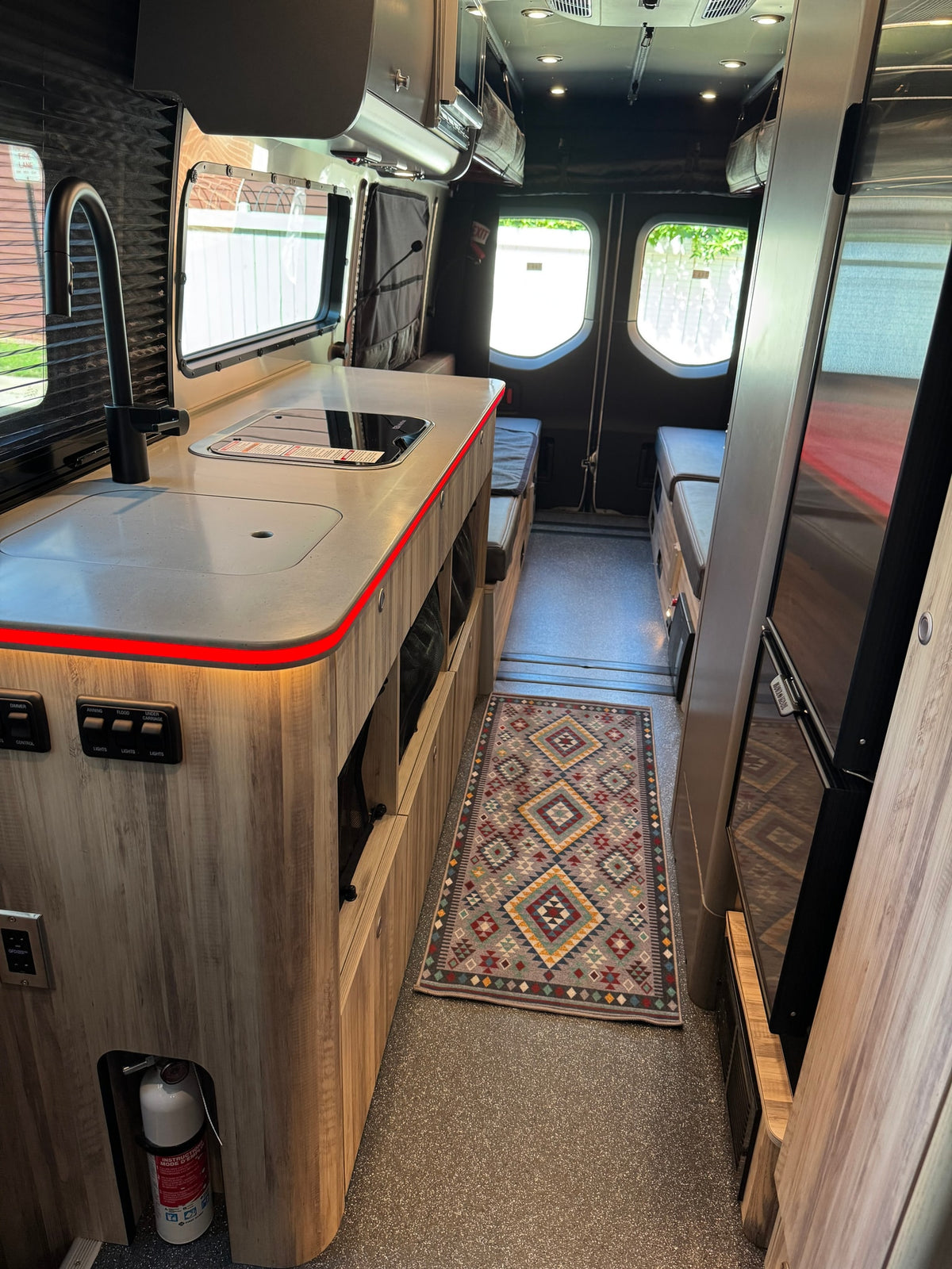  set into a speckled countertop.|View inside an rv rental — photo 13