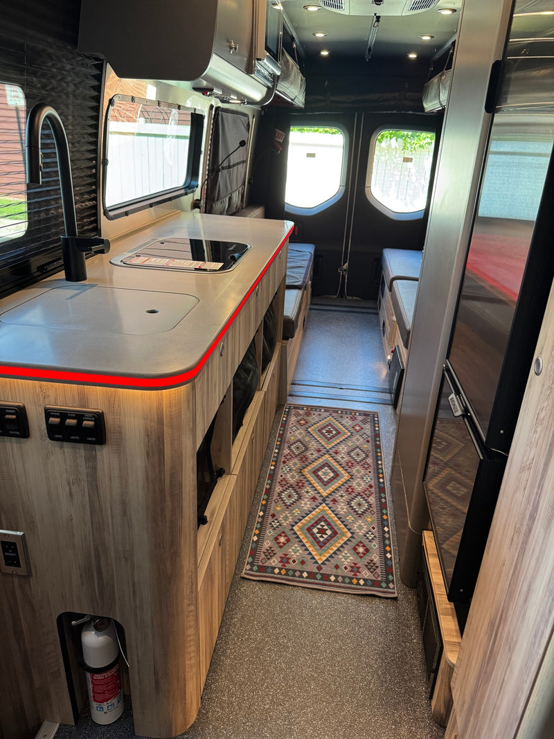  set into a speckled countertop.|View inside an rv rental — photo 13