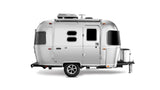 Iconic silver Airstream travel trailer on white, a classic recreational vehicle. Perfect for your next rv rental trip.
