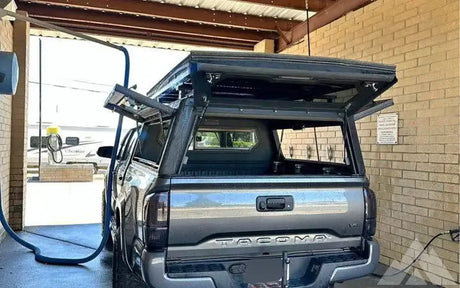 AluCab Contour Canopy 3rd Gen Tacoma Short Bed — used for sale in Provo, UT (photo 3)