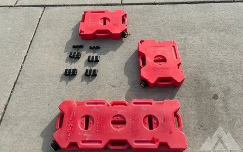 Assortment of Rotopax Containers and Mounting Hard