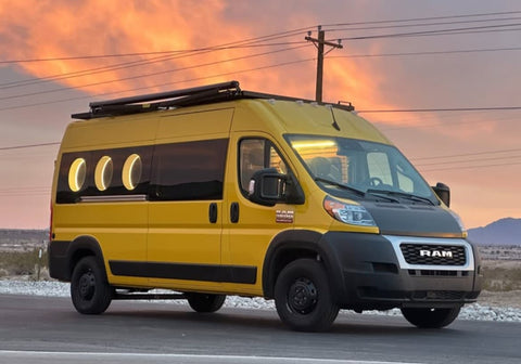 The Yellow Submarine, 2022 ProMaster | AC, Electric, Roof Deck, TV & Awning overland rental