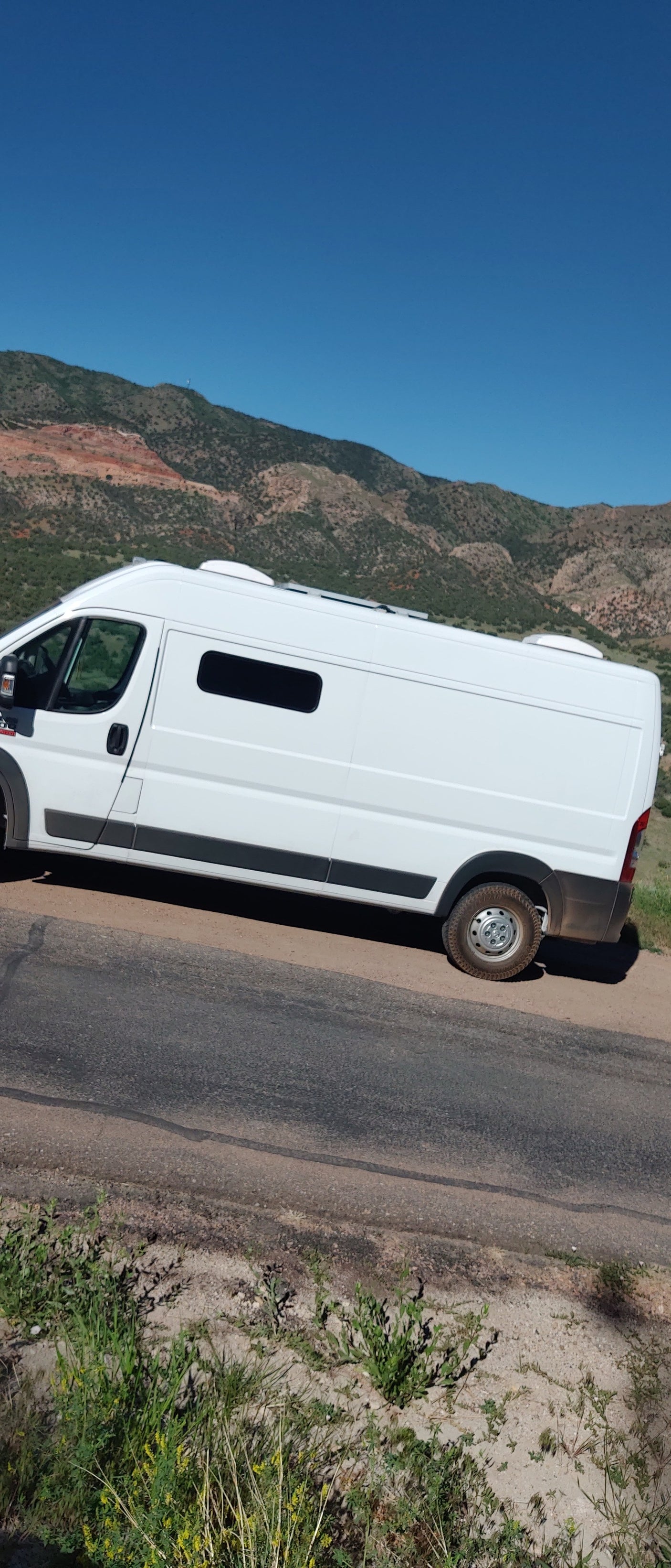 By Denver International Airport, a heated cabin on wheels