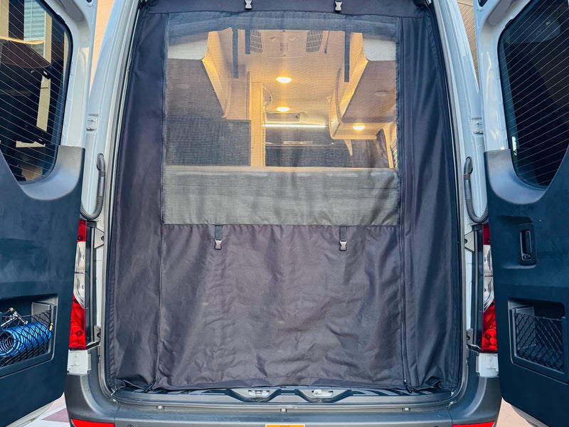  is ready for your next adventure.|Explore in style with this gray Mercedes Sprinter 'Tranquility' adventure RV rental — photo 11