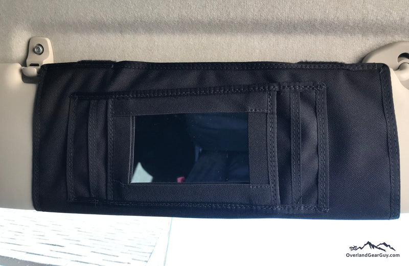 ProMaster Van Sun Visor Organizer with Mirror — Overland Gear Guy — photo 1