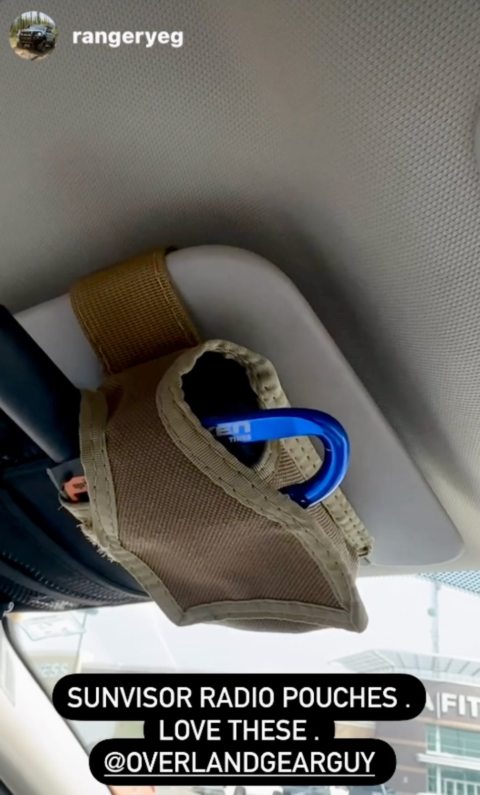 Sun Visor Radio Pouch — Overland Gear Guy (photo 2) — photo 2