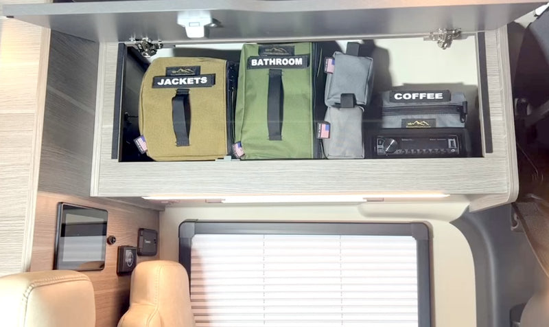Overhead Cabinet Storage Divider Bags — Overland Gear Guy — photo 1