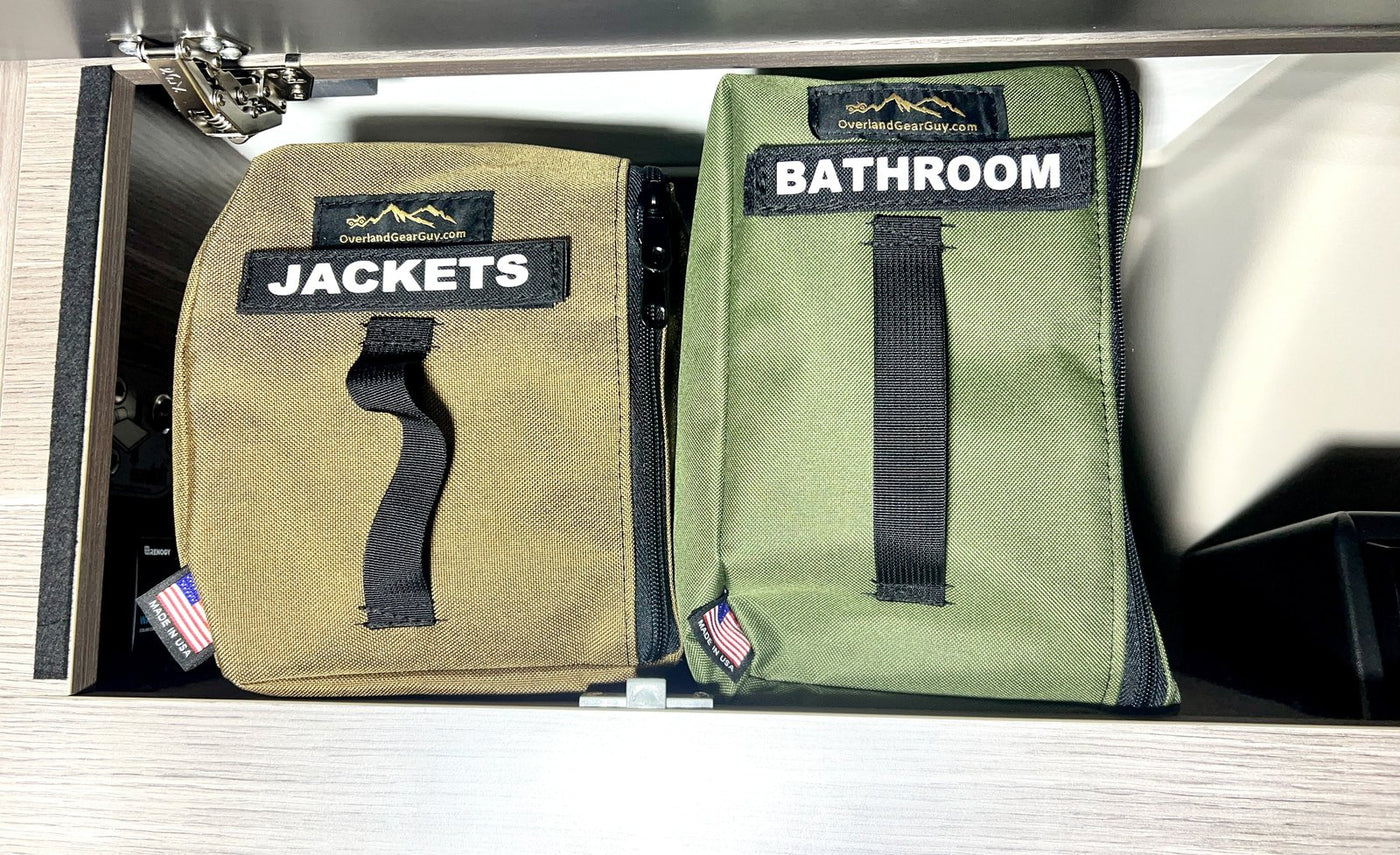 Overhead Cabinet Storage Divider Bags — Overland Gear Guy (photo 2) — photo 2