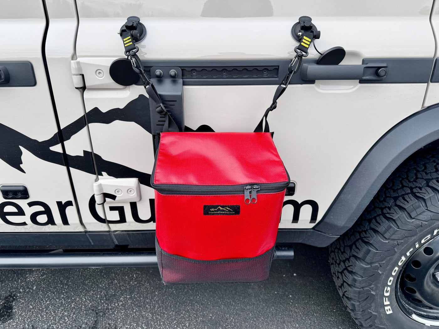 Outside Trash Bag L Track - Suction Cup Mount — Overland Gear Guy (photo 2) — photo 2
