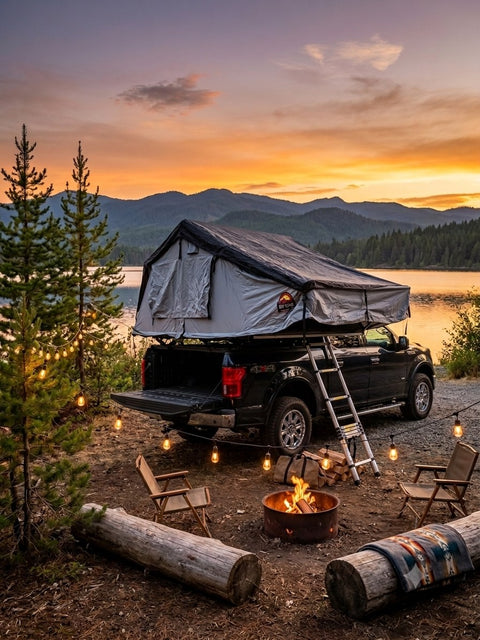 Summit & Sleep: 4x4 F150 with Rooftop Suite overland rental