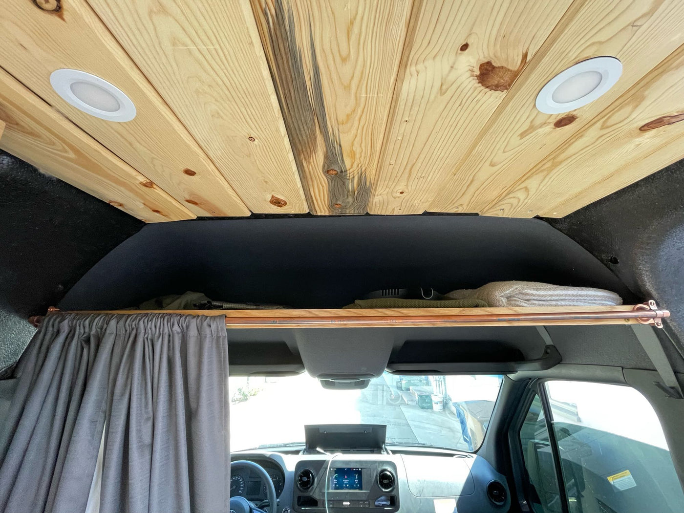  curtained storage nook — photo 13