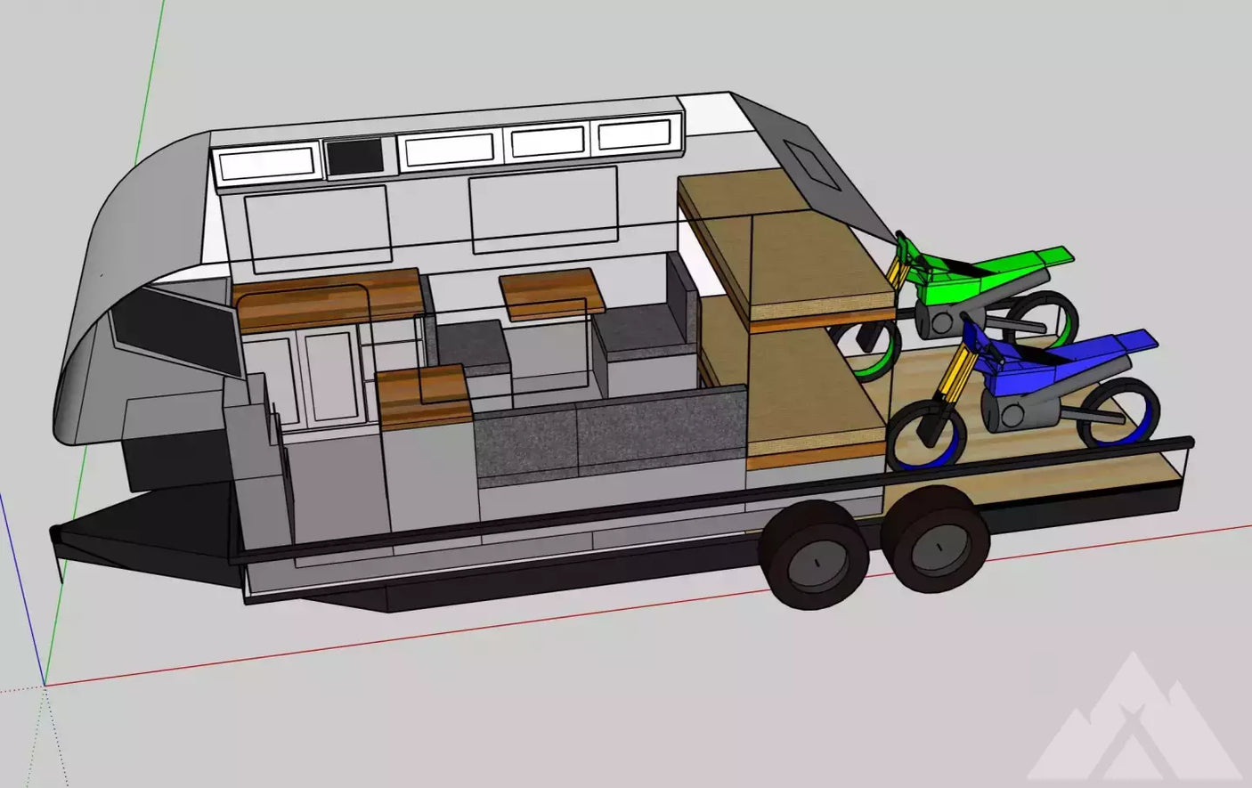 BRAVO 1 - OFF-GRID REMOVABLE TOY HAULER — used overland trailer for sale in Summersville, WV (photo 8)