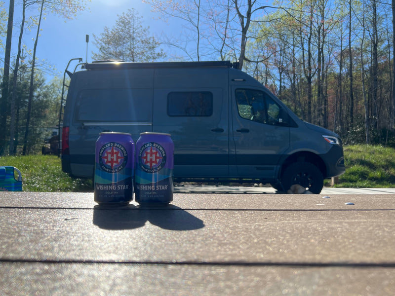 RV rental adventure with a Winnebago Revel van, enjoying Highland Brewing's Wishing Star IPA on a sunny day. — photo 4