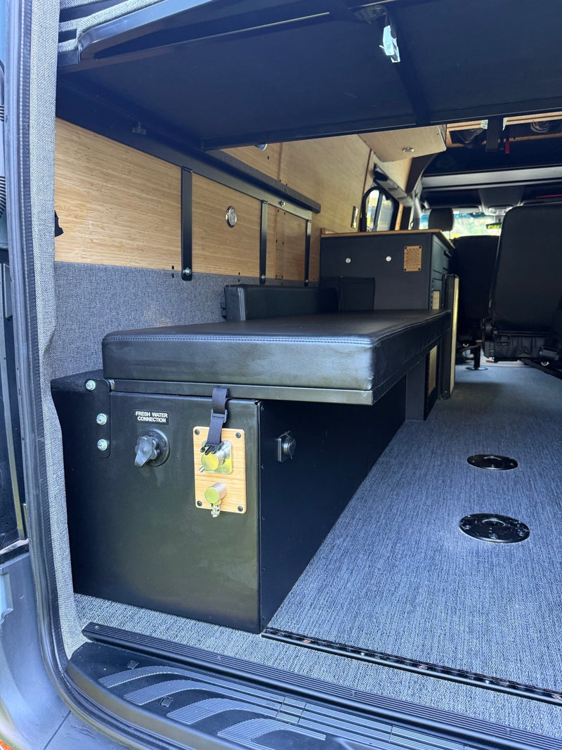  and comfy seating for travel.|RV rental interior: Bamboo walls — photo 18