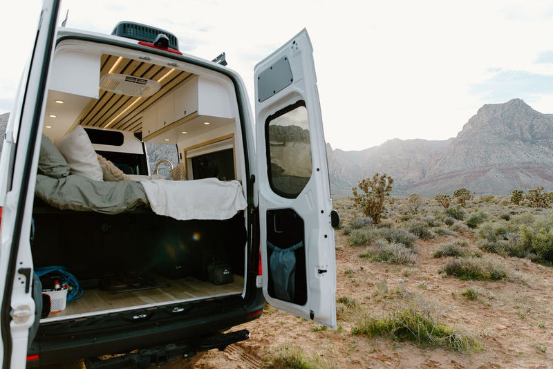 and modern dashboard. Ready for adventure!|Inside a Mercedes-Benz rv rental van — photo 2