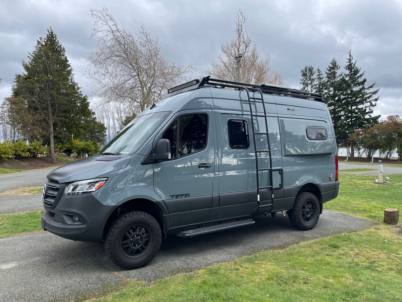 Adventure-ready gray Tiffin Sprinter van — photo 1