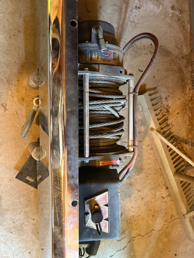 Warn M12000 Winch with Chrome Bumper — photo 2