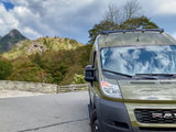  and nature view outside.|Cozy RV rental interior featuring a comfy bed