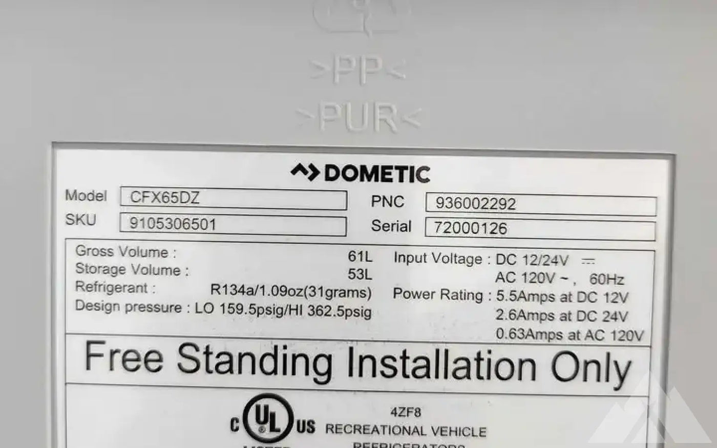 Camping Dometic Fridge/Freezer CFX 65Dz — used coolers & fridges for sale (photo 5) — photo 5