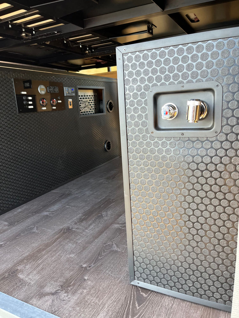 RV rental interior: control panel, water faucet, and modular design for comfortable mobile living on your road trip. — photo 8