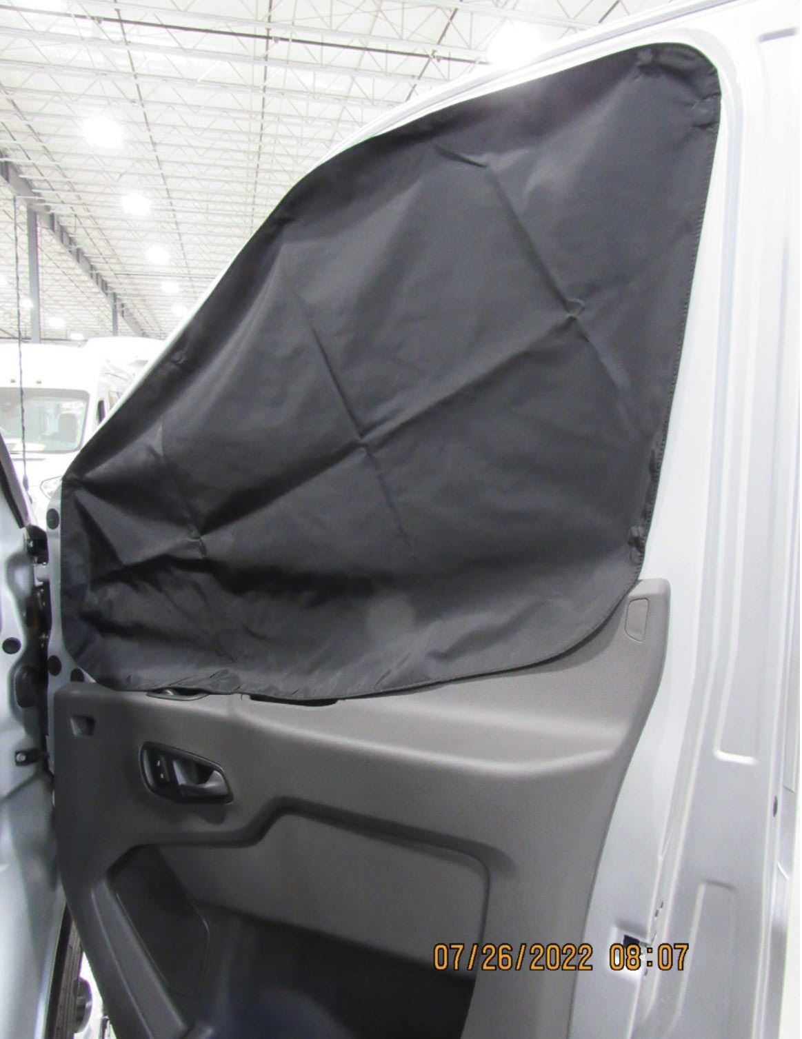  an ideal RV rental. Parked in a large garage with its rear door open