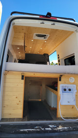 Spacious RV rental camper van interior.